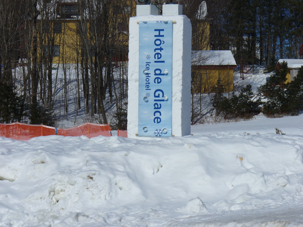 Quebec Ice Hotel Sign